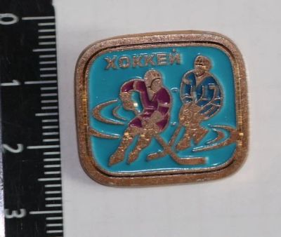 Лот: 11540484. Фото: 1. Значок: Хоккей. (Пл. спорт, хоккей... Сувенирные