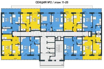 Лот: 11783012. Фото: 1. 1-комн. 43,7 кв.м. в ЖК "Отражение... Квартиры, студии
