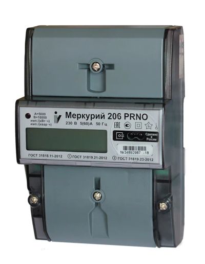 Лот: 22837516. Фото: 1. 1ф Меркурий 206 PLNO мн.т. 5(60... Счётчики электроэнергии