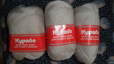 Лот: 14055174. Фото: 1. Пряжа Курабо , Япония, шерсть... Ткани, нитки, пряжа