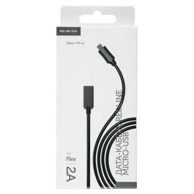 Лот: 15828918. Фото: 1. Дата-кабель micro USB RedLine... Дата-кабели, переходники