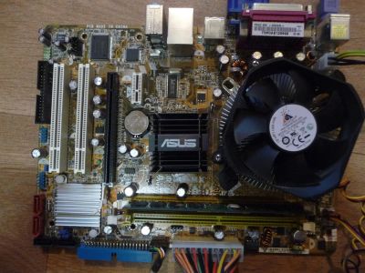 Лот: 3870610. Фото: 1. Отличный комплект!!! ASUS P5GC-MX... Материнские платы