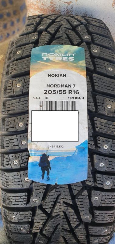 Лот: 18009533. Фото: 1. Nokian Nordman 7 205/55 R16 94T. Шины