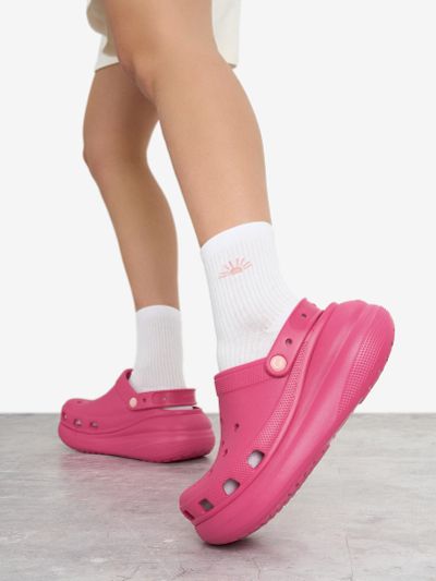 Лот: 25367842. Фото: 1. Сабо женские Crocs Crush, Розовый. Шлепанцы, сланцы