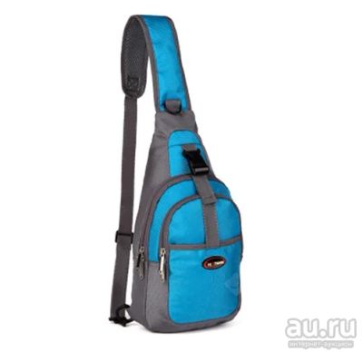 Лот: 14972515. Фото: 1. Спортивная сумка через плечо синяя. Сумки