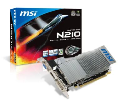 Лот: 5273558. Фото: 1. Видеокарта MSI GF210/1Gb (Новая... Видеокарты