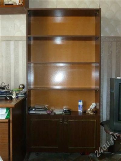 Лот: 862152. Фото: 1. Стеллаж темно-коричневый. Гостиные, стенки, горки