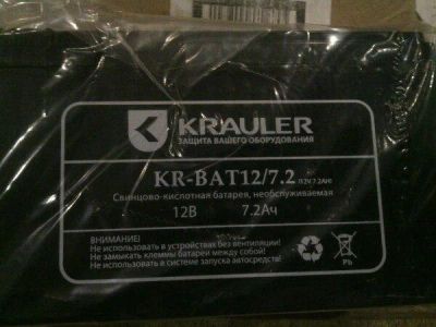 Лот: 11153164. Фото: 1. аккумулятор для ИБП Krauler 12... ИБП, аккумуляторы для ИБП