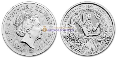 Лот: 19481073. Фото: 1. Великобритания 2 фунта 2022 год... Великобритания и острова