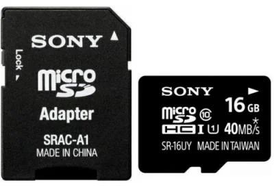 Лот: 4654137. Фото: 1. Карта памяти Microsdhc 16Gb Sony... Карты памяти