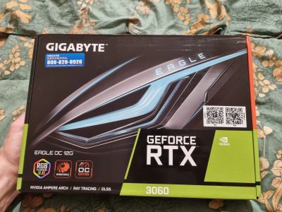 Лот: 19495750. Фото: 1. Gigabyte RTX 3060 Новая, не вскрытая... Видеокарты