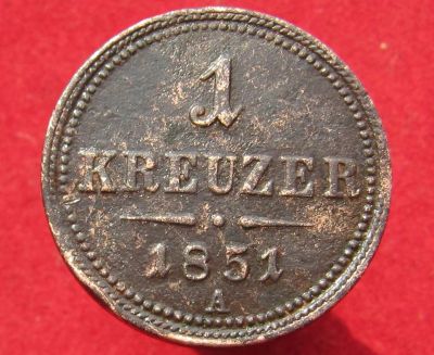 Лот: 11801568. Фото: 1. Австрия, 1 крейцер 1851год монетный... Остальные страны