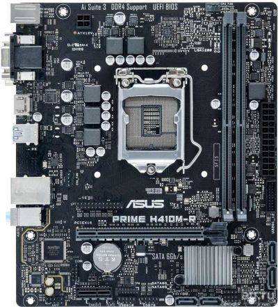 Лот: 17846772. Фото: 1. Asus PRIME H410M-R-SI 90MB1520-M0ECY0. Материнские платы