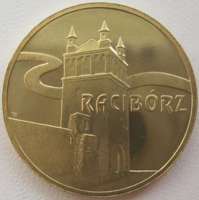 Лот: 7250883. Фото: 1. 2 злотых 2007. Рацибуж, в обороте... Европа