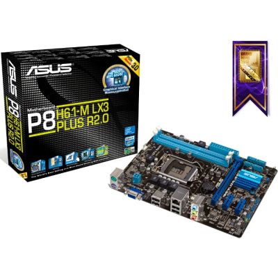 Лот: 15666789. Фото: 1. Asus P8H61-M LX3 PLUS Socket 1155. Материнские платы