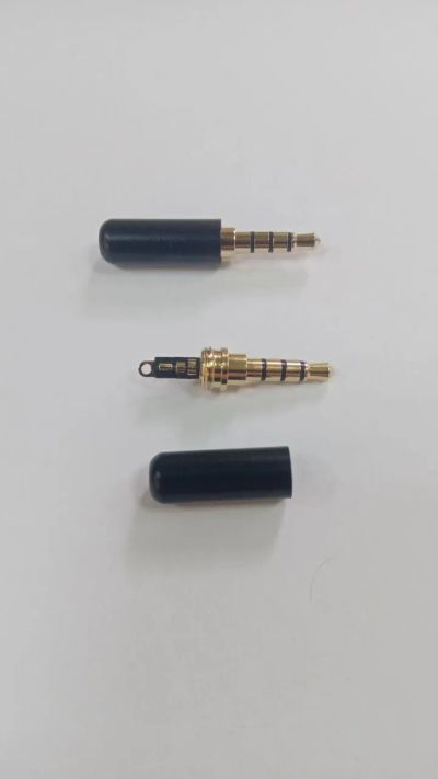 Лот: 15199919. Фото: 1. Штекер Jack 3,5мм 4pin на кабель... Шлейфы, кабели, переходники