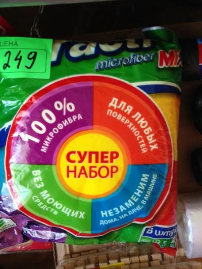 Лот: 6034616. Фото: 1. супер набор microfiber mix 8шт. Другое (хозтовары)