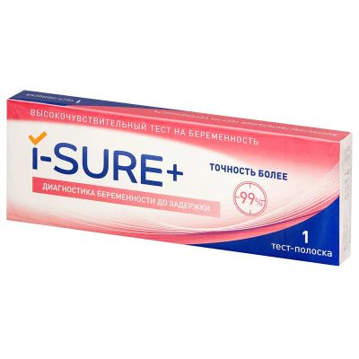 Лот: 23720653. Фото: 1. I-Sure Plus Тест на беременность... Лекарства