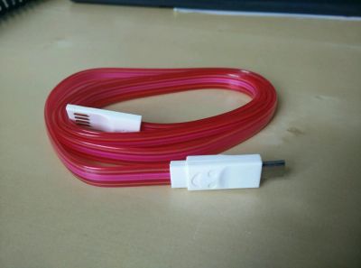 Лот: 5045773. Фото: 1. Кабель microUSB светящийся по... Дата-кабели, переходники