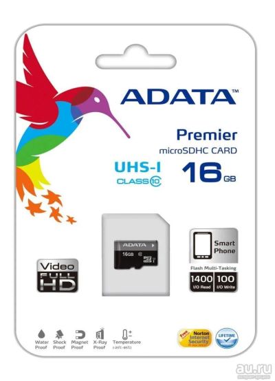 Лот: 2753777. Фото: 1. карта памяти adata miсrosdhc microsd... Карты памяти