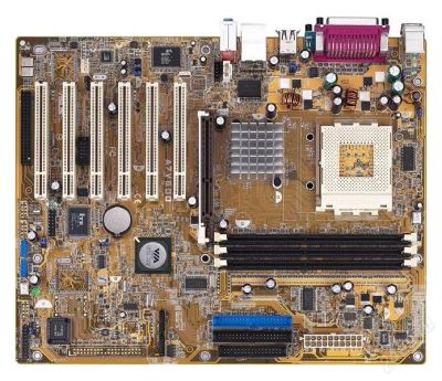 Лот: 739469. Фото: 1. ASUS A7V600 + AMD Athlon (TM... Материнские платы