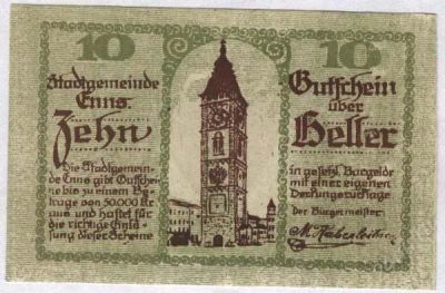 Лот: 1420215. Фото: 1. Австрия. Нотгельд. 10 геллер 1920г... Германия и Австрия