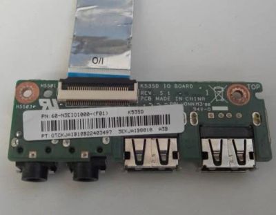 Лот: 7314991. Фото: 1. Плата k53sd io board с USB и Sound... Платы расширения, контроллеры, доп. порты