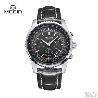 Лот: 9757996. Фото: 1. Часы Megir Aviator Chronometer. Оригинальные наручные часы