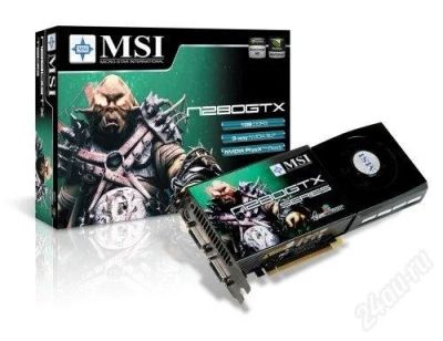Лот: 852860. Фото: 1. Видеокарта MSI GTX 280 1024MB... Видеокарты