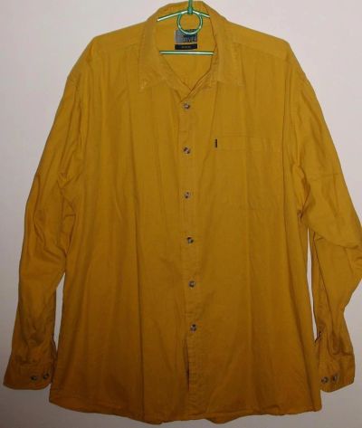 Лот: 8559612. Фото: 1. Рубашка мужская желтая хлопок... Рубашки