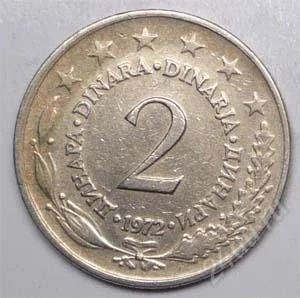 Лот: 1436773. Фото: 1. Югославия. 2 динар 1972г. Европа