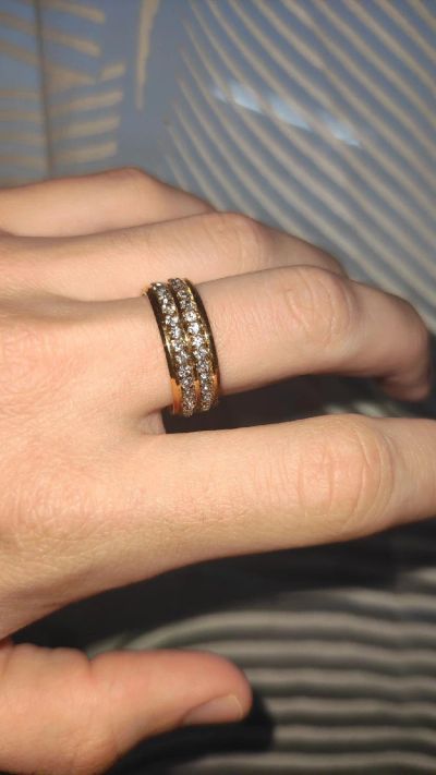 Лот: 17767213. Фото: 1. Металлическое золотистое кольцо... Кольца, перстни