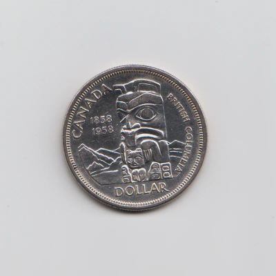 Лот: 11649348. Фото: 1. Канада 1 доллар 1958 Ag Британская... Америка