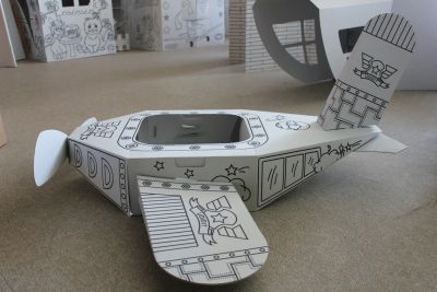 Лот: 7641892. Фото: 1. Картонный домик Самолёт. Игровые домики, палатки
