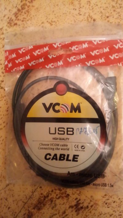 Лот: 14665002. Фото: 1. USB 2.0 - micro USB кабель, vcom... Шлейфы, кабели, переходники