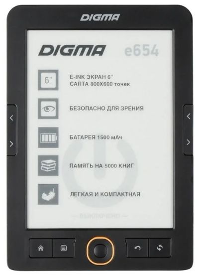 Лот: 16639871. Фото: 1. Электронная книга Digma E654 Black. Электронные книги