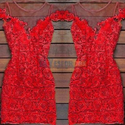 Лот: 5453379. Фото: 1. платье кружевное красное новое. Платья