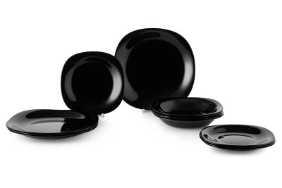 Лот: 24981842. Фото: 1. Обеденный сервиз EVIO Paola black... Столы, стулья, обеденные группы