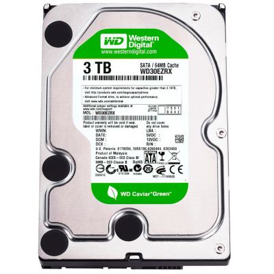 Лот: 14279366. Фото: 1. 3 ТБ Жесткий диск WD Green IntelliPower... Жёсткие диски (HDD)
