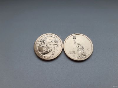 Лот: 18153772. Фото: 1. США 1 доллар 2021 г - " Нью-Йорк... Америка