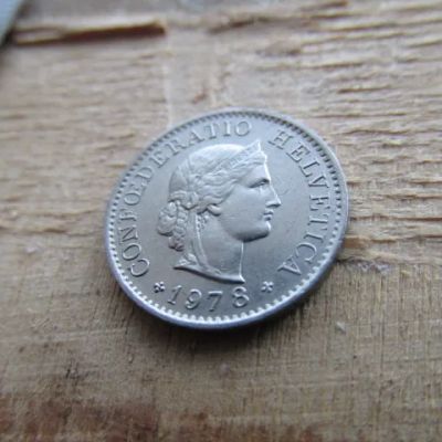 Лот: 24870773. Фото: 1. Монета 5 раппен пять рап Швейцария... Европа