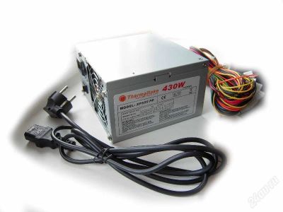 Лот: 134104. Фото: 1. Блок питания 430W Thermaltake... Корпуса, блоки питания