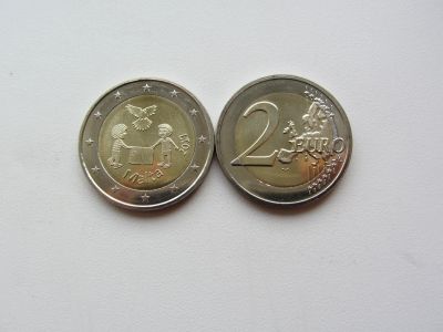 Лот: 14829150. Фото: 1. Мальта 2 евро 2017 " МИР " , без... Европа