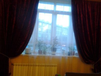 Лот: 3332294. Фото: 1. Шторы бархатные вместе с тюлем. Шторы, тюль