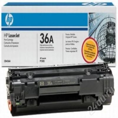 Лот: 582289. Фото: 1. Однопроходные картриджи HP CB436A. Картриджи, расходные материалы