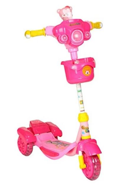 Лот: 5796490. Фото: 1. Самокат Leader Kids С мишкой XG5201P-002... Самокаты