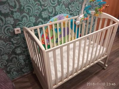Лот: 10923741. Фото: 1. Кроватка Bambolina. Детские кровати и кроватки
