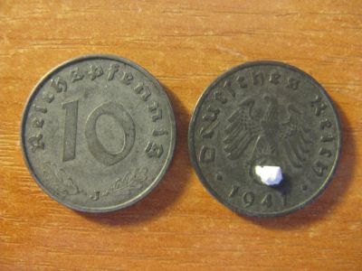 Лот: 10508504. Фото: 1. Германия 3 Рейх. 10 пфеннигов... Германия и Австрия