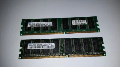 Лот: 15474249. Фото: 1. память Samsung 512 Mb и 1Gb PC3200. Оперативная память