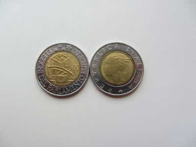 Лот: 14984456. Фото: 1. Италия 500 лир 1999 " 20 лет Европейскому... Европа
